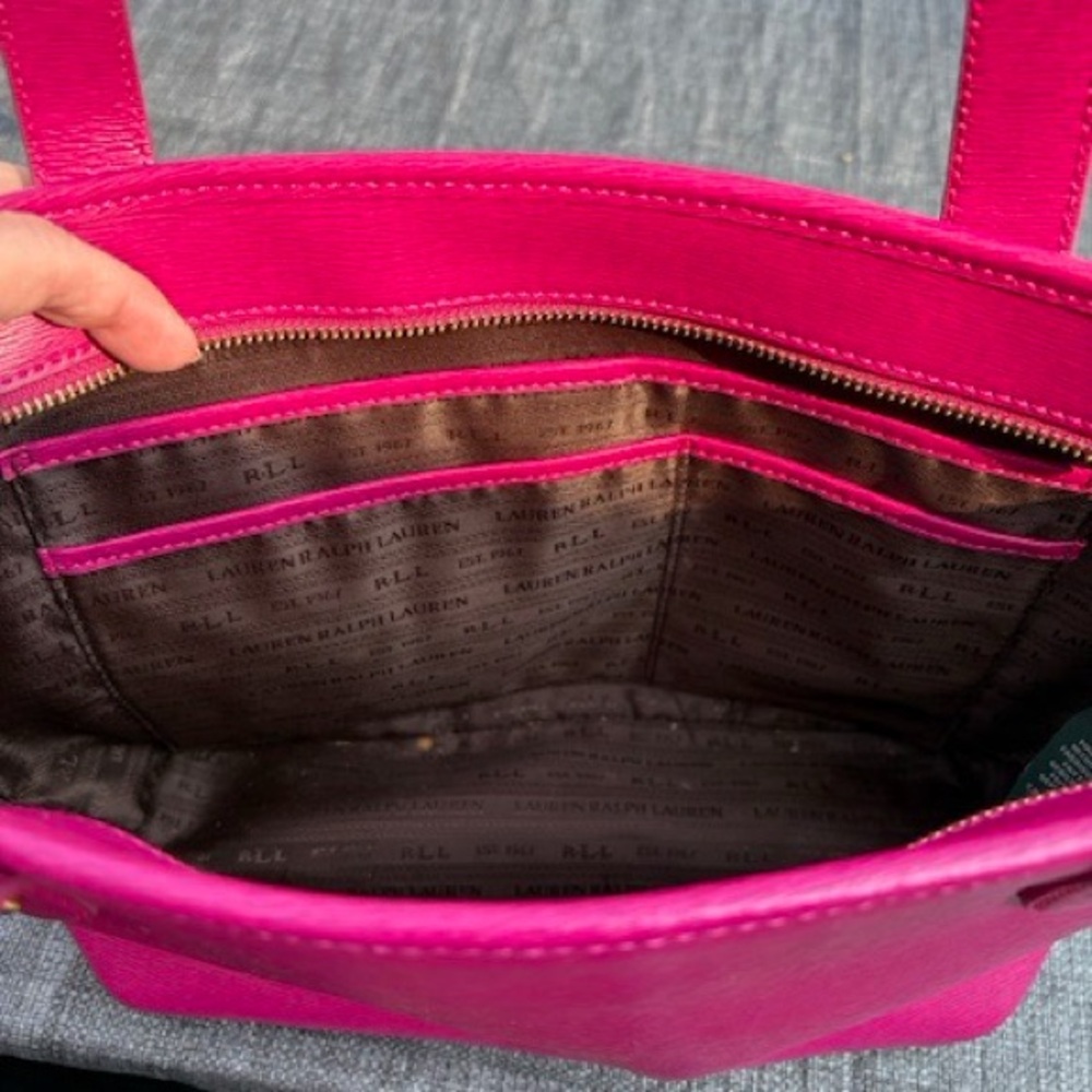 Lauren Ralph Lauren Leather Newbury Tote bag - Picture 6 of 8